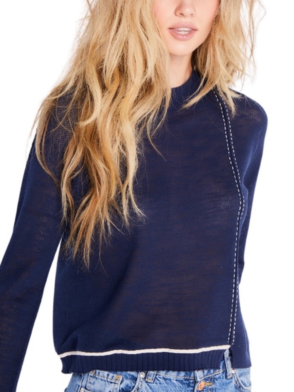 Lisa Todd Whipped Up Sweater in Navy Blue